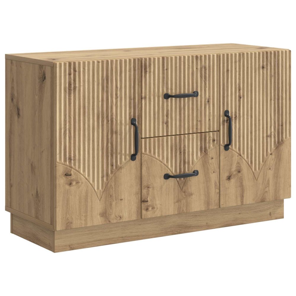 vidaXL Sideboard med låda Artisan-ek 89 x 34,5 x 57 cm Konstruerat trä