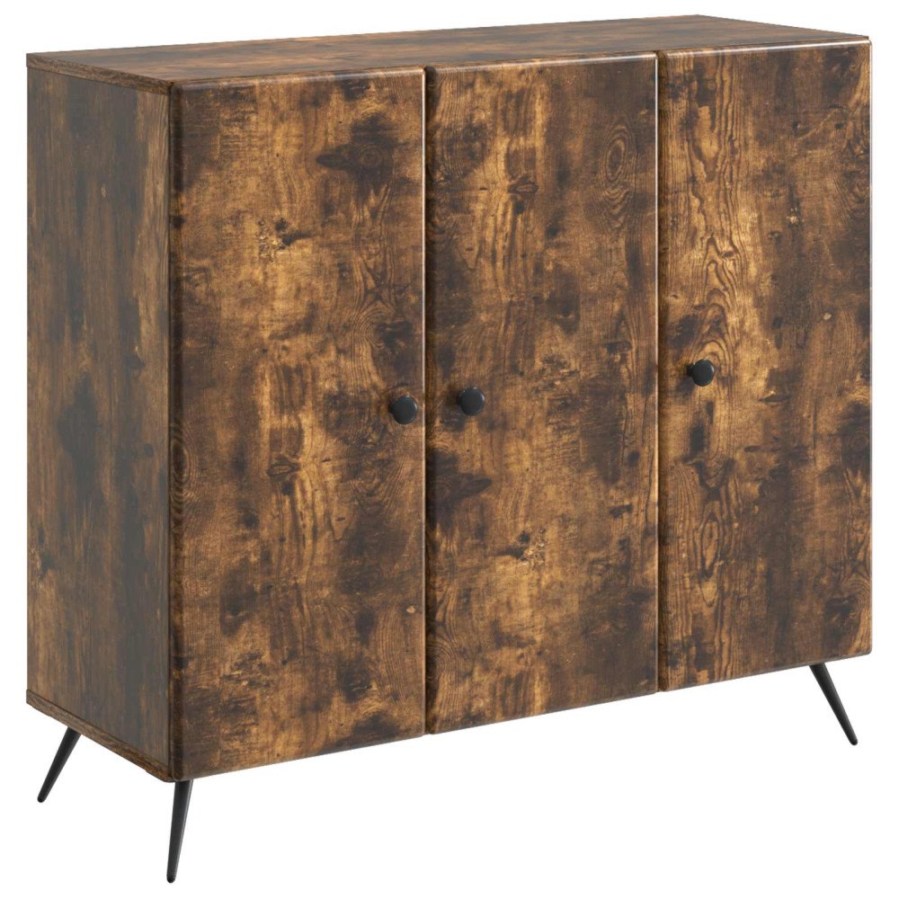 vidaXL Sideboard Rökt ek 89 x 34,5 x 80 cm Konstruerat trä