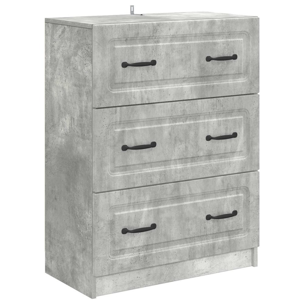 vidaXL Lådans skåp Betonggrå 66 x 34,5 x 87 cm Konstruerat trä