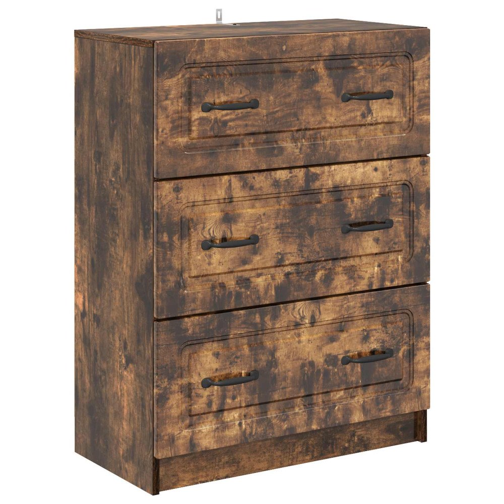 vidaXL Lådans skåp Rökt ek 66 x 34,5 x 87 cm Konstruerat trä
