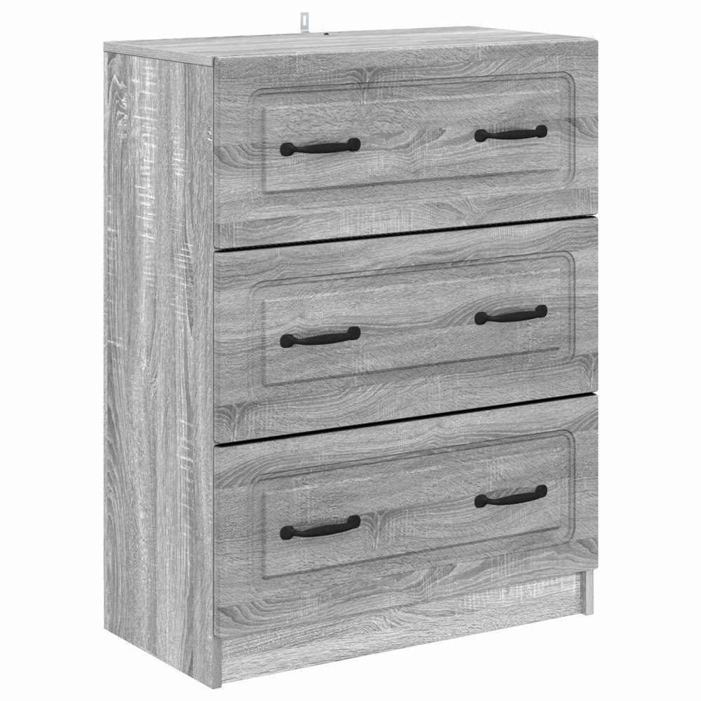 vidaXL Lådans skåp Grå sonoma-ek 66 x 34,5 x 87 cm Konstruerat trä