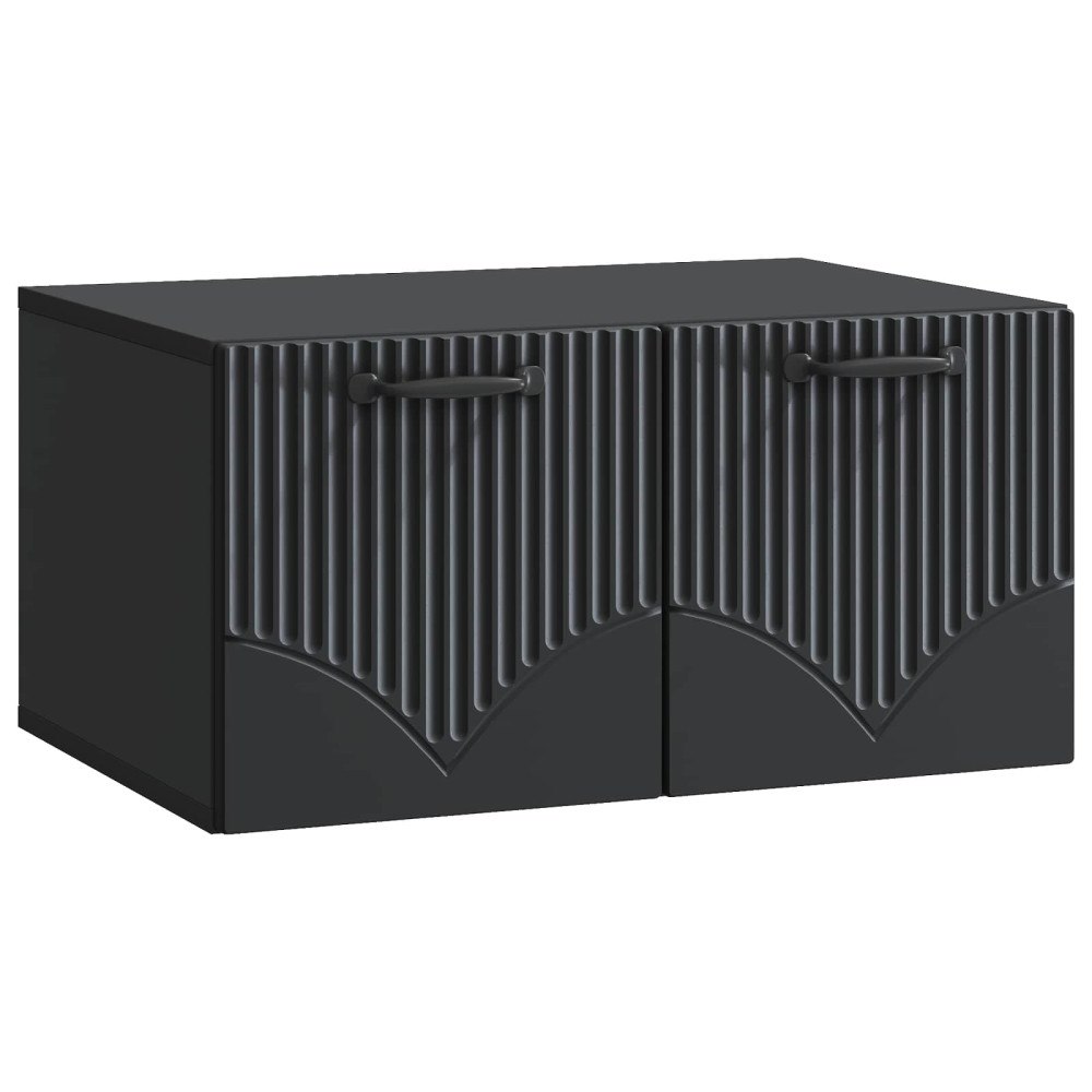 vidaXL Väggmonterad TV-bänk Svart 59,5 x 41 x 30 cm Konstruerat trä