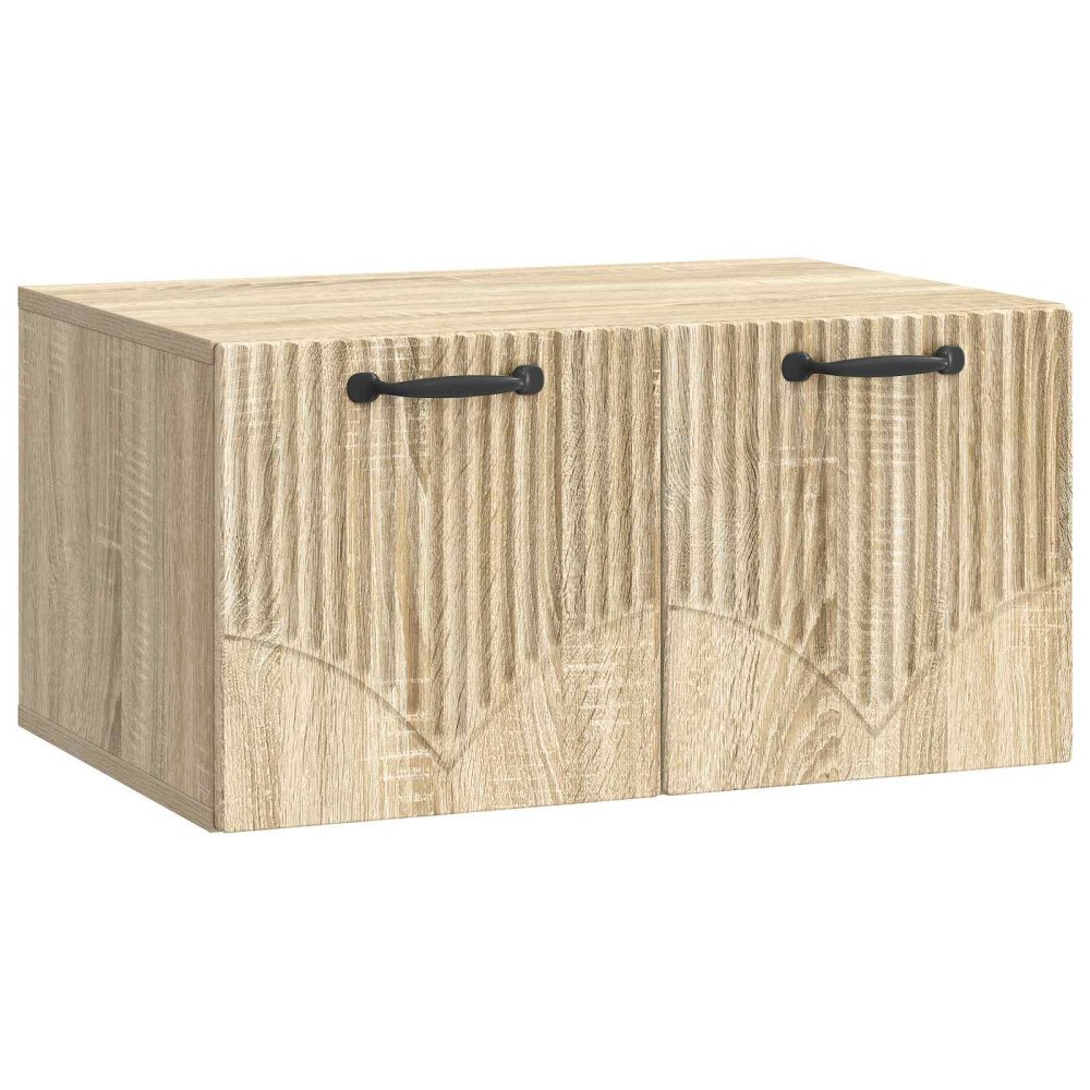vidaXL Väggmonterad TV-bänk Väggmonterad Sonoma-ek 59,5 x 41 x 30 cm