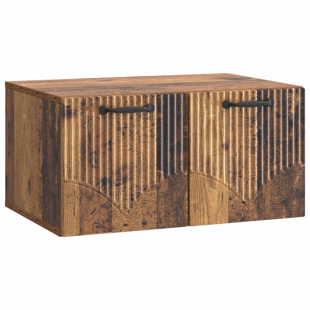 vidaXL Väggmonterad TV-bänk Gammalt trä 59,5 x 41 x 30 cm