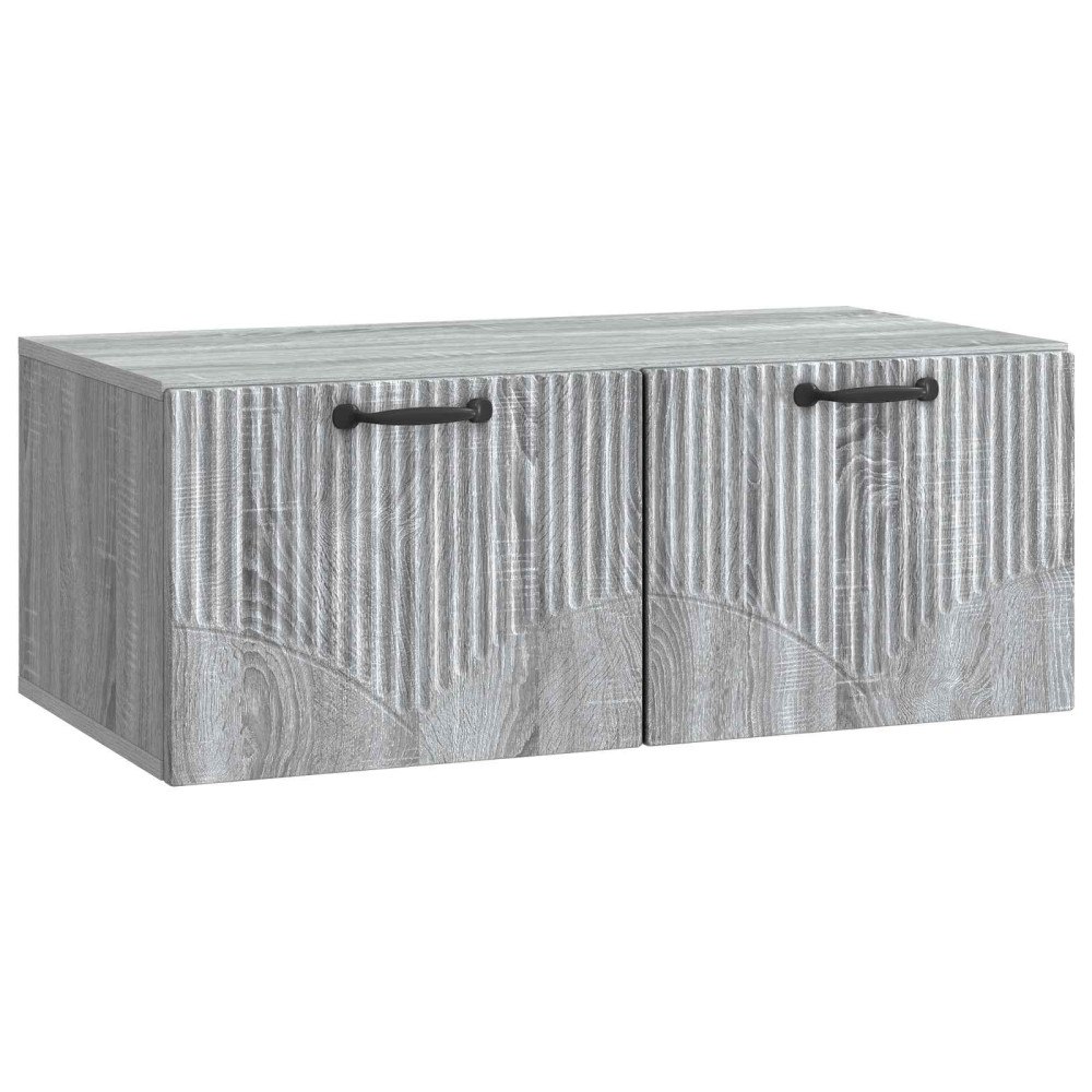 vidaXL Väggmonterad TV-bänk Grå sonoma-ek 78,5 x 41 x 30 cm