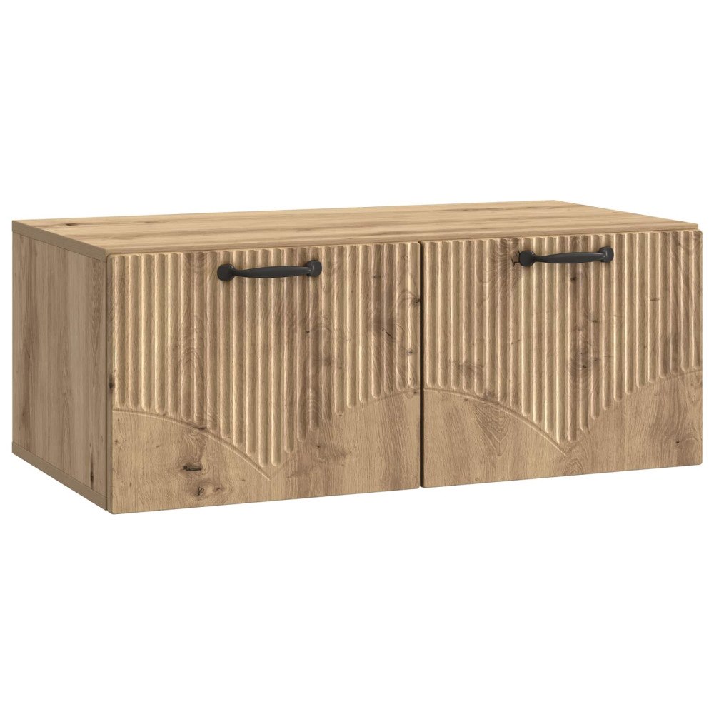 vidaXL Väggmonterad TV-bänk Väggmonterad Artisan-ek 78,5 x 41 x 30 cm