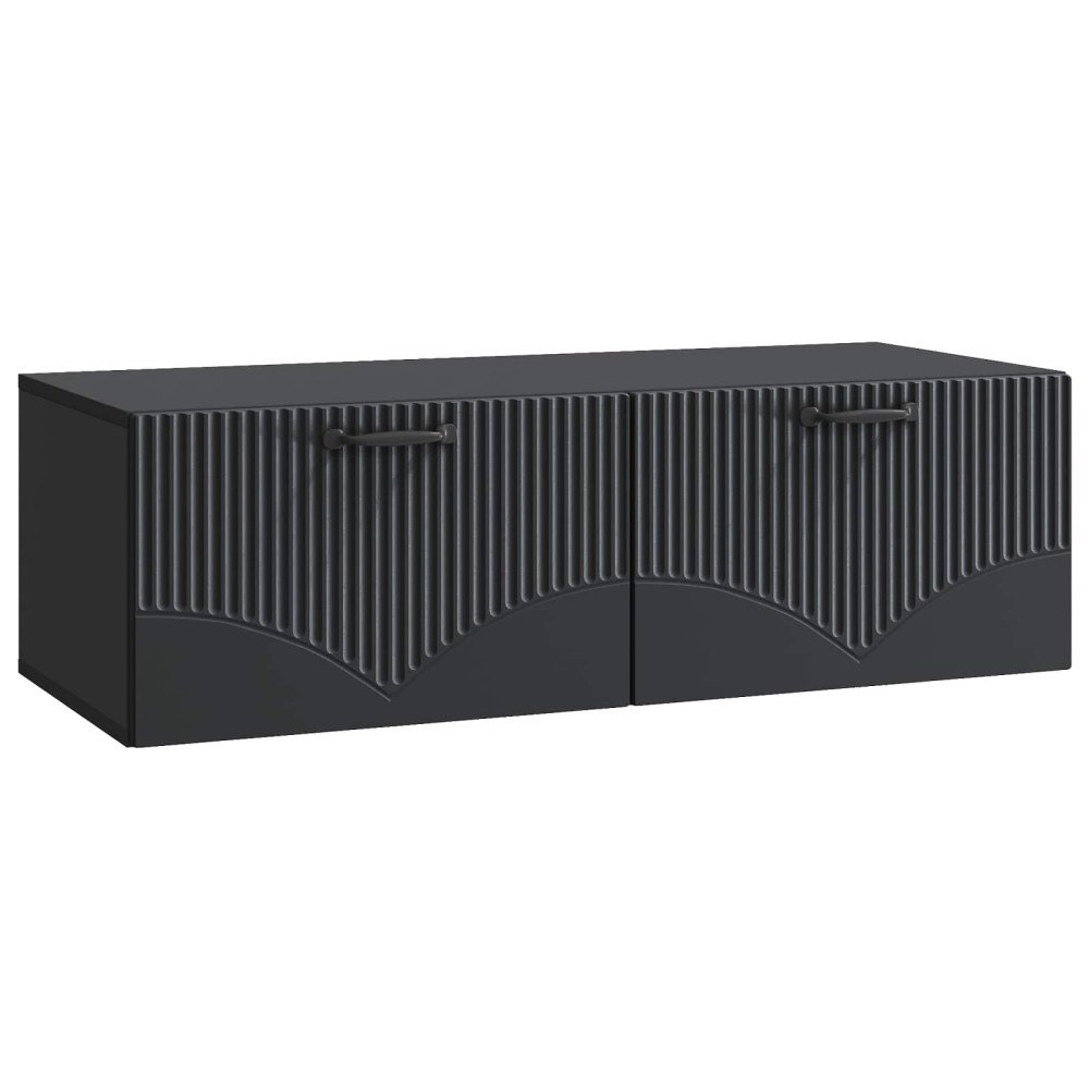 vidaXL Väggmonterad TV-bänk Svart 98 x 41 x 30 cm Konstruerat trä