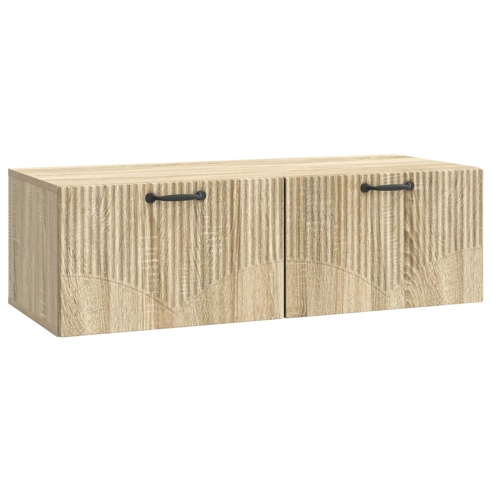 vidaXL Väggmonterad TV-bänk Sonoma-ek 98 x 41 x 30 cm Konstruerat trä