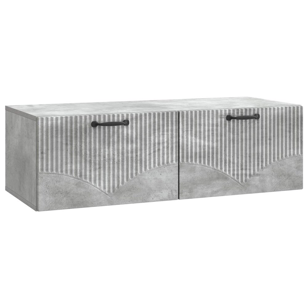 vidaXL Väggmonterad TV-bänk Betonggrå 98 x 41 x 30 cm Konstruerat trä