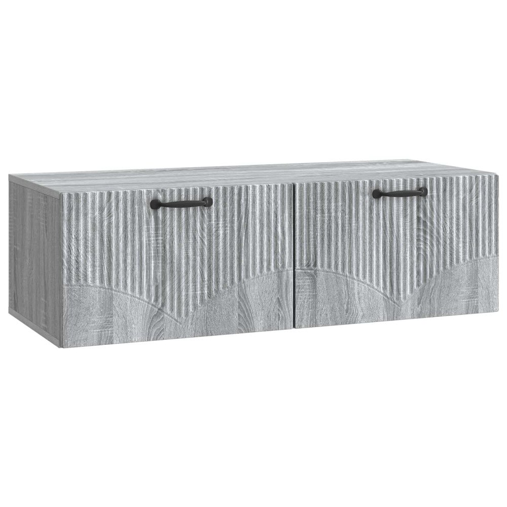 vidaXL Väggmonterad TV-bänk Väggmonterad Grå sonoma-ek 98 x 41 x 30 cm
