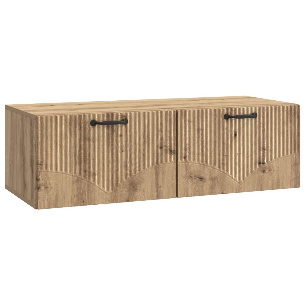 vidaXL Väggmonterad TV-bänk Artisan-ek 98 x 41 x 30 cm Konstruerat trä