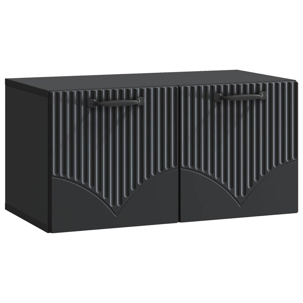 vidaXL Väggmonterad TV-bänk Svart 59,5 x 31 x 30 cm Konstruerat trä