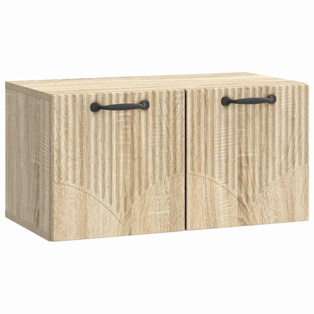 vidaXL Väggmonterad TV-bänk Väggmonterad Sonoma-ek 59,5 x 31 x 30 cm
