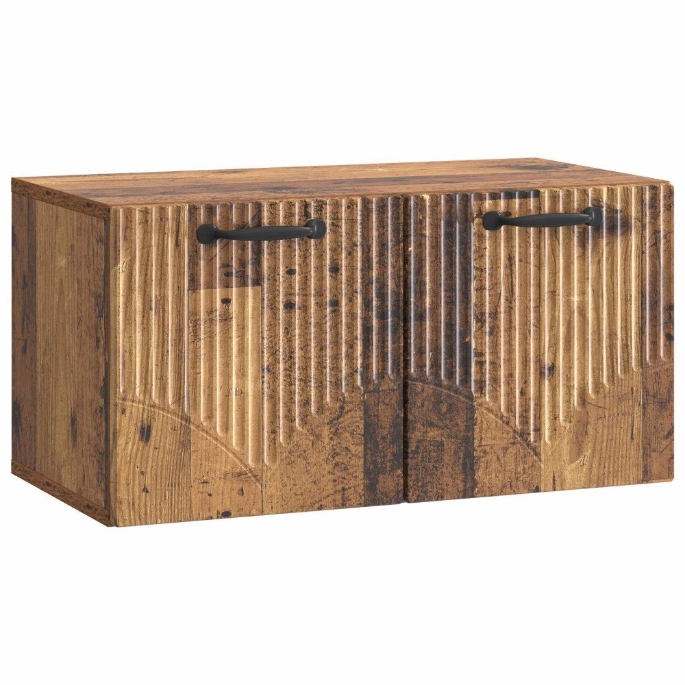 vidaXL Väggmonterad TV-bänk Gammalt trä 59,5 x 31 x 30 cm