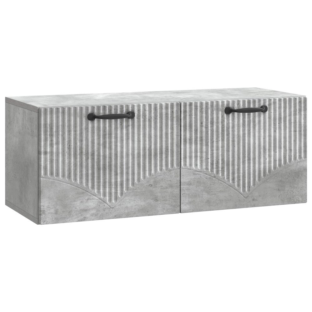 vidaXL Väggmonterad TV-bänk Väggmonterad Betonggrå 78,5 x 31 x 30 cm