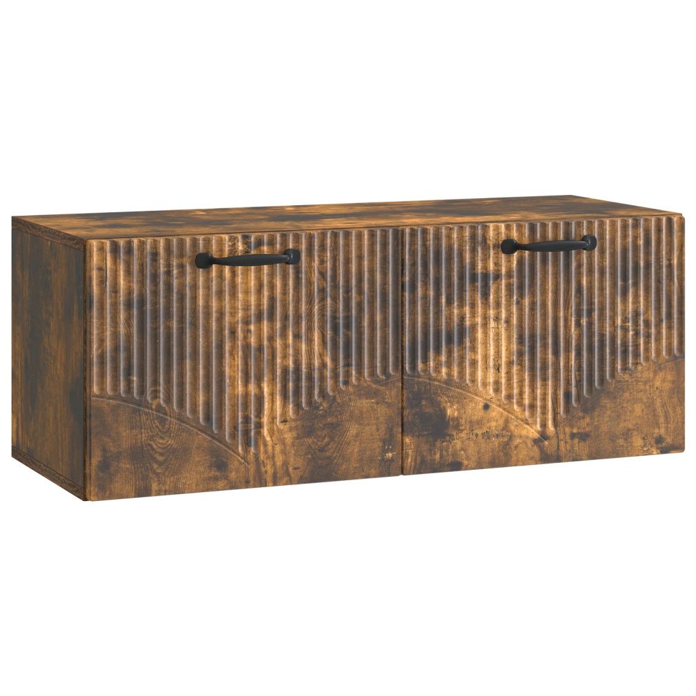 vidaXL Väggmonterad TV-bänk Rökt ek 78,5 x 31 x 30 cm Konstruerat trä