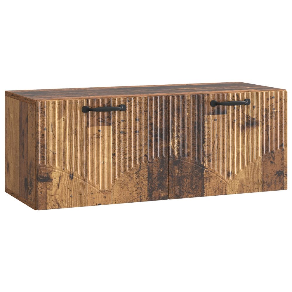 vidaXL Väggmonterad TV-bänk Gammalt trä 78,5 x 31 x 30 cm