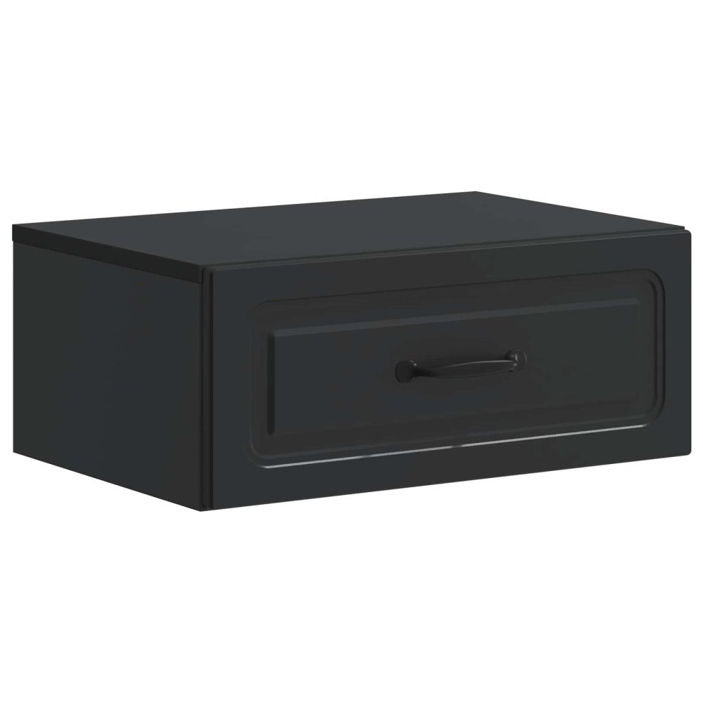 vidaXL Väggmonterat Sängbord Svart 49 x 34,5 x 20 cm Konstruerat trä