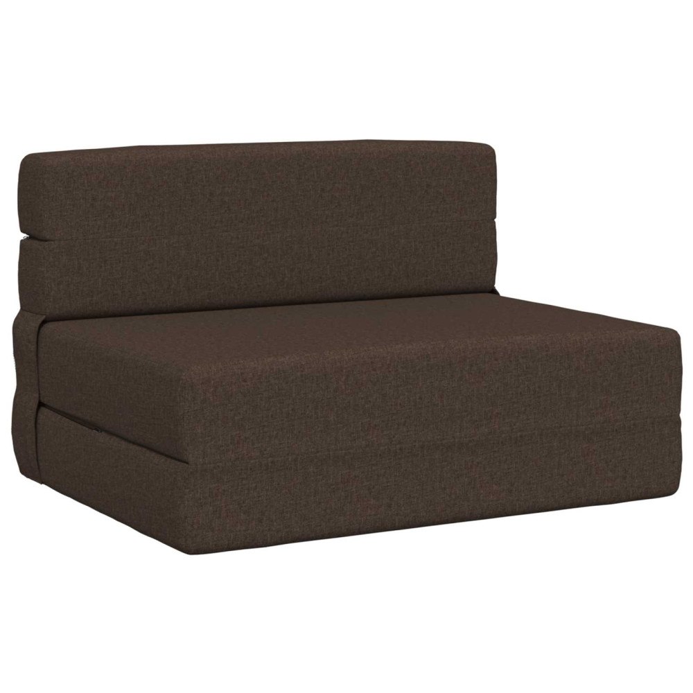 vidaXL Fällsoffa säng Taupe 190 x 100 x 15 cm tyg