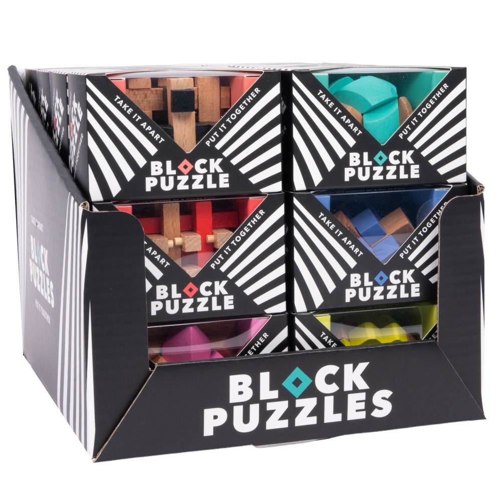 Professor Puzzle Display 24-pack Wooden Block Puzzles