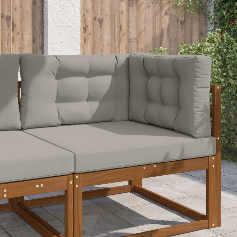 vidaXL Utomhus Soffa Kudde 3 pcs Grå Polyester