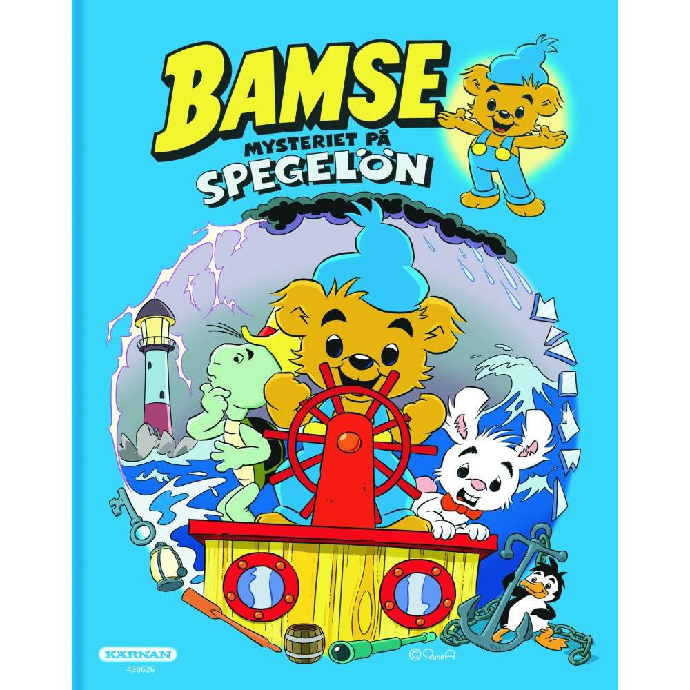 Rune Andreasson Bamse på spegelön (bok, kartonnage)