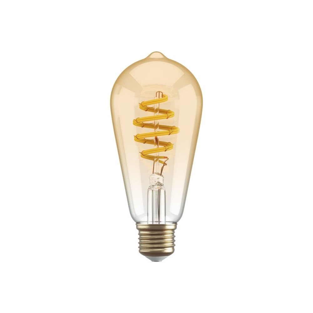 Hombli Hombli Smart - LED-glödlampa med filament - form: ST64 - E27 - 5.5 W - varmt vitt ljus - 1800-2700 K - bärnsten