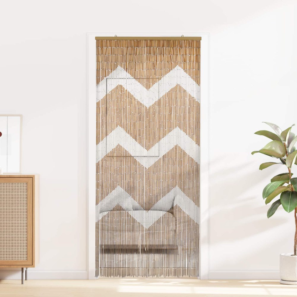 vidaXL Insektsdörrgardin flerfärgad 200 x 90 cm Bambu
