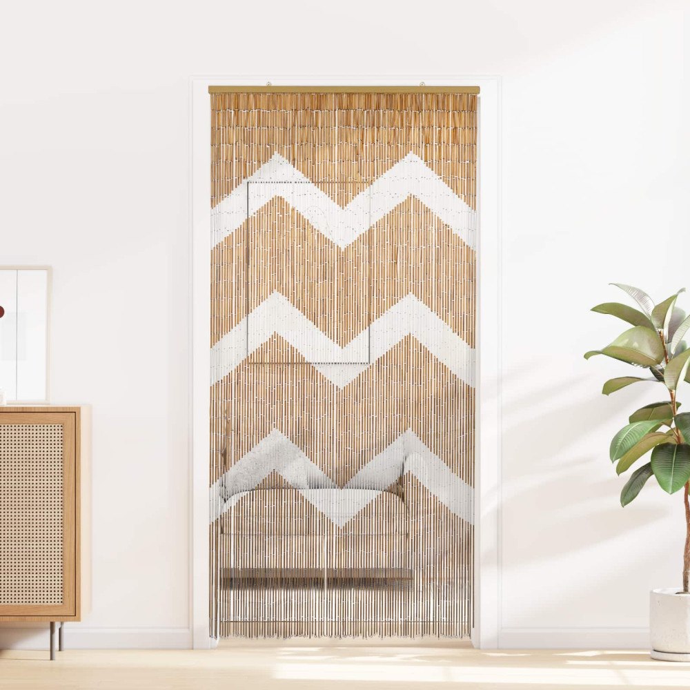 vidaXL Insektsdörrgardin flerfärgad 200 x 100 cm Bambu