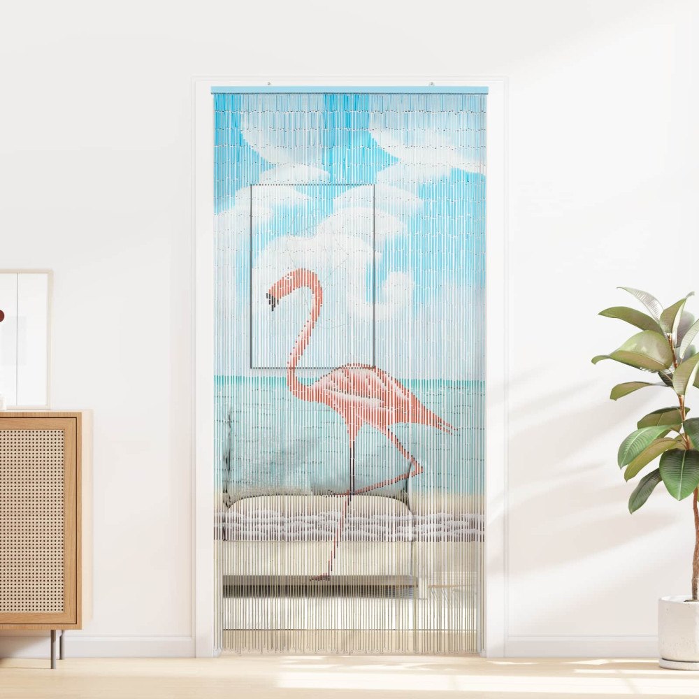 vidaXL Insektsdörrgardin flerfärgad 200 x 100 cm Bambu