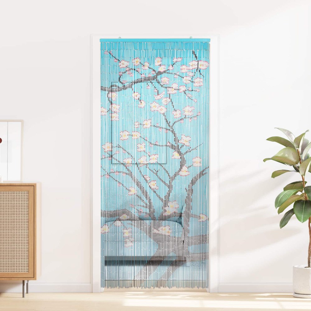 vidaXL Insektsdörrgardin flerfärgad 200 x 90 cm Bambu