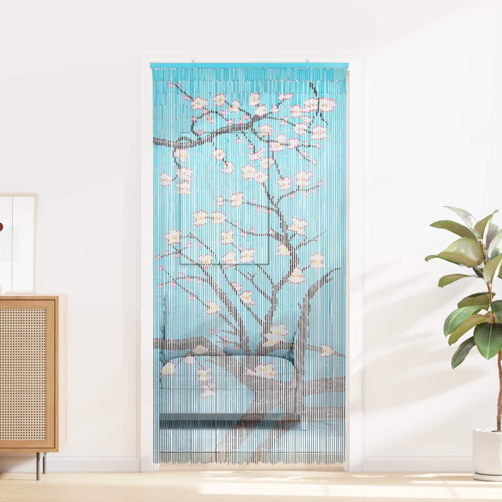 vidaXL Insektsdörrgardin flerfärgad 200 x 100 cm Bambu