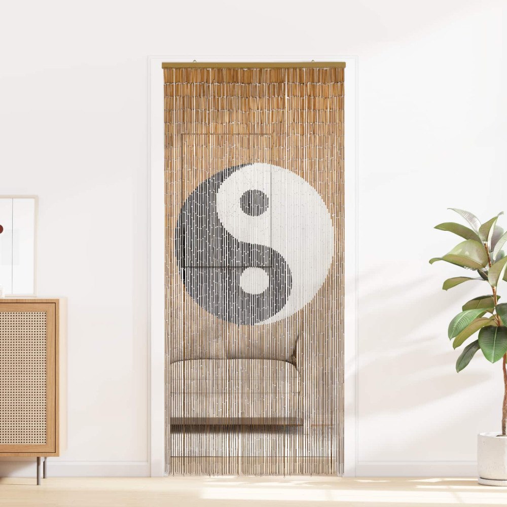 vidaXL Insektsdörrgardin flerfärgad 200 x 100 cm Bambu
