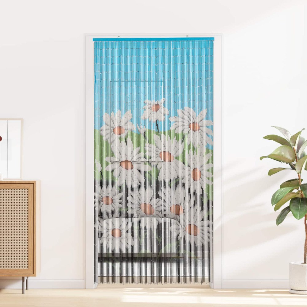 vidaXL Insektsdörrgardin flerfärgad 200 x 100 cm Bambu
