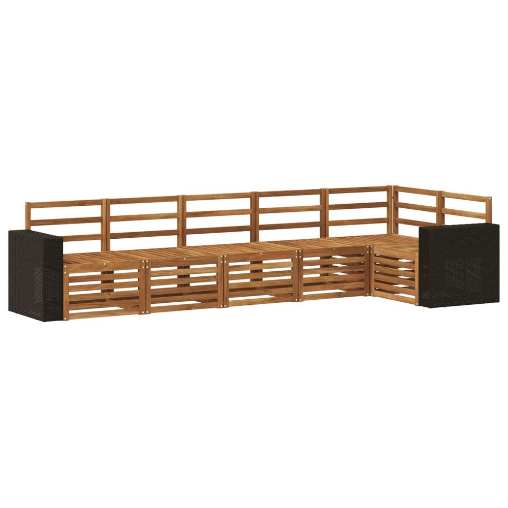 vidaXL Utomhussoffset 6 st Naturlig Polyester