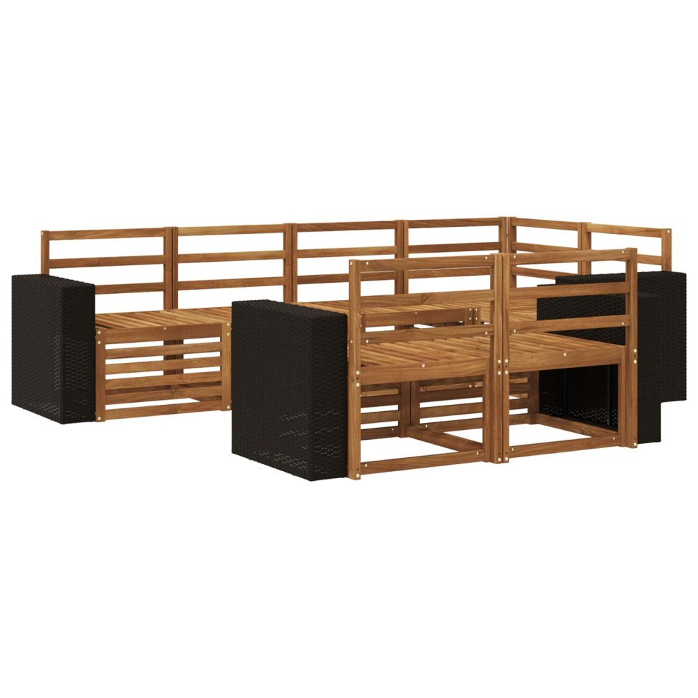 vidaXL Utomhussoffset 7 st Naturlig Polyester