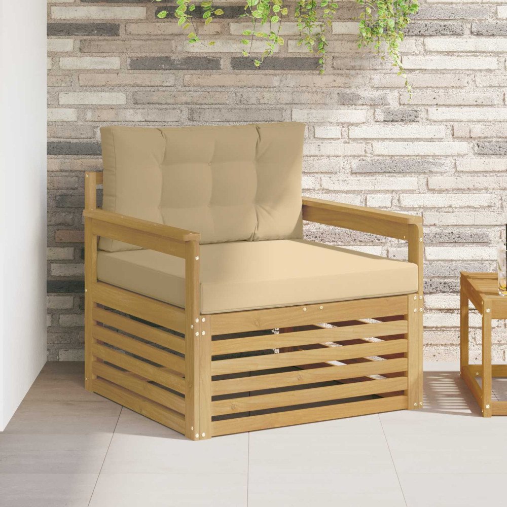 vidaXL Utomhussoffa Polyester Vit