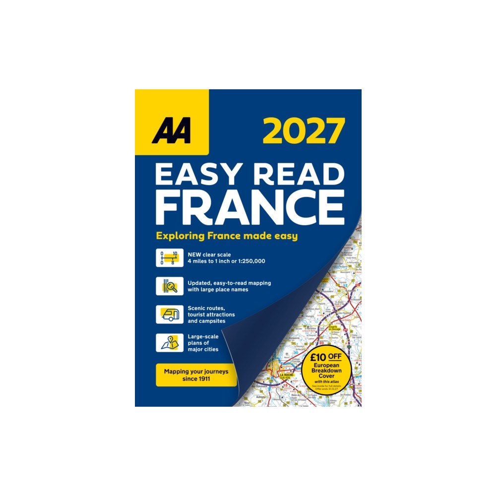 AA Publishing AA Easy Read Atlas France 2027 (bok, spiral, eng)