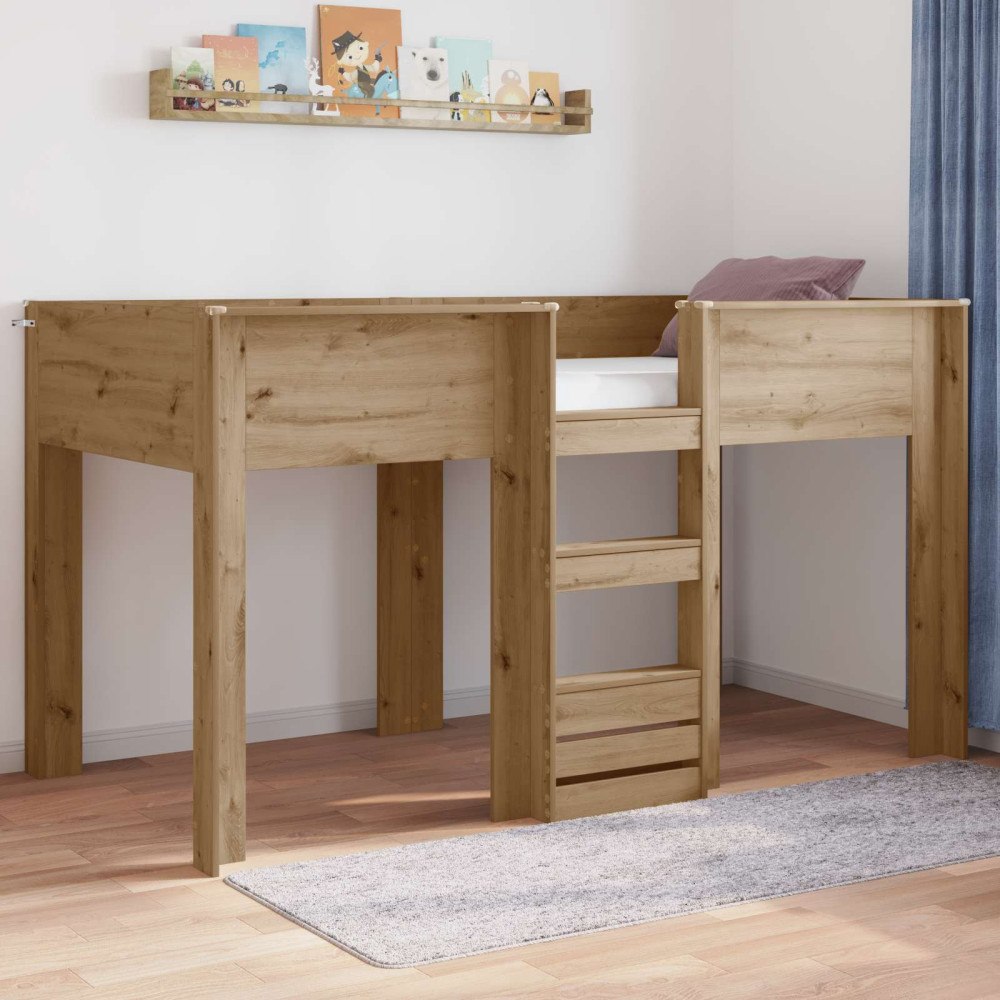 vidaXL Köksbädd för barn Artisan Ek 90 x 190 cm Konstruerat trä