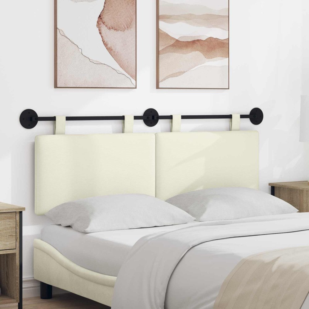 vidaXL Hängande sänggavel Kordread tyg