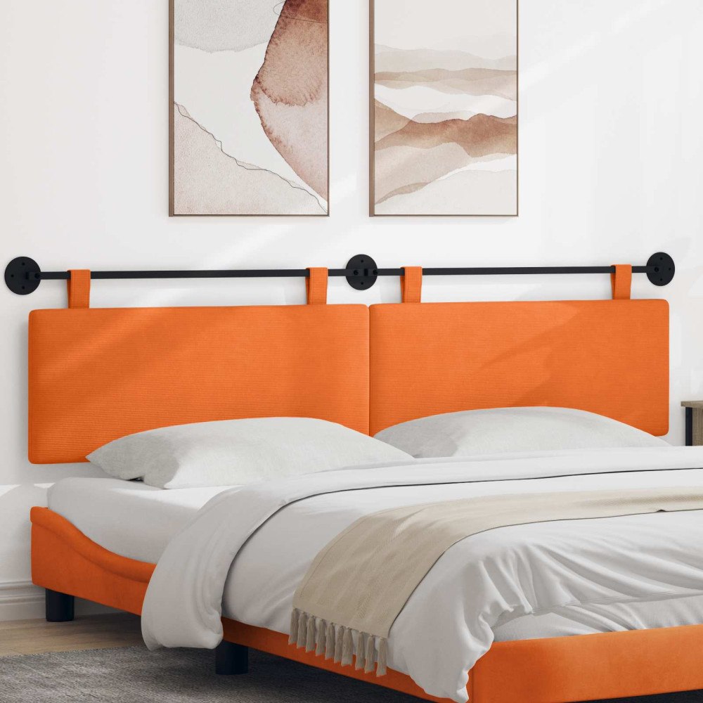 vidaXL Hängande sänggavel Kordread tyg