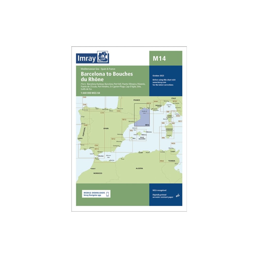 Imray, Laurie, Norie & Wilson Ltd M14 Barcelona to Bouches du Rhone