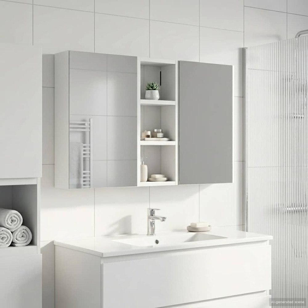 vidaXL Badrumsskåpsset 3 pcs 80 x 10,5 x 50 cm Konstruerat trä