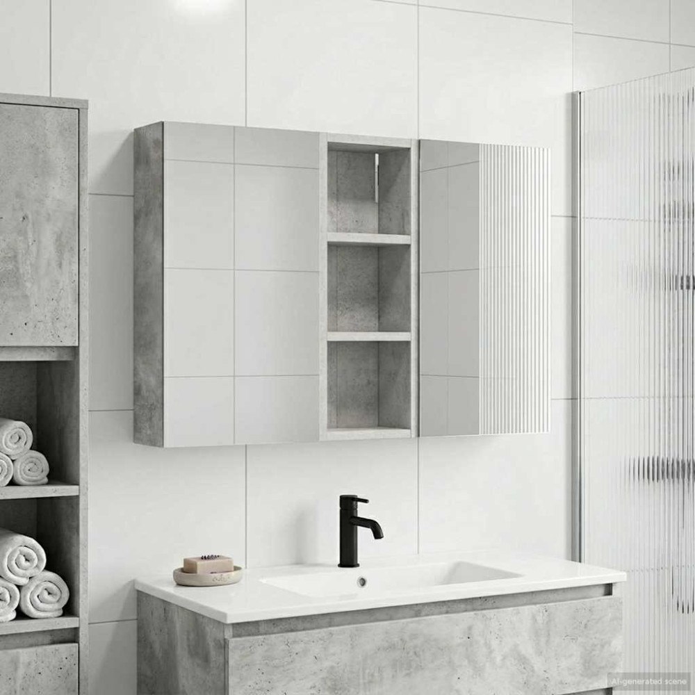 vidaXL Badrumsskåpsset 3 pcs 80 x 10,5 x 50 cm Konstruerat trä
