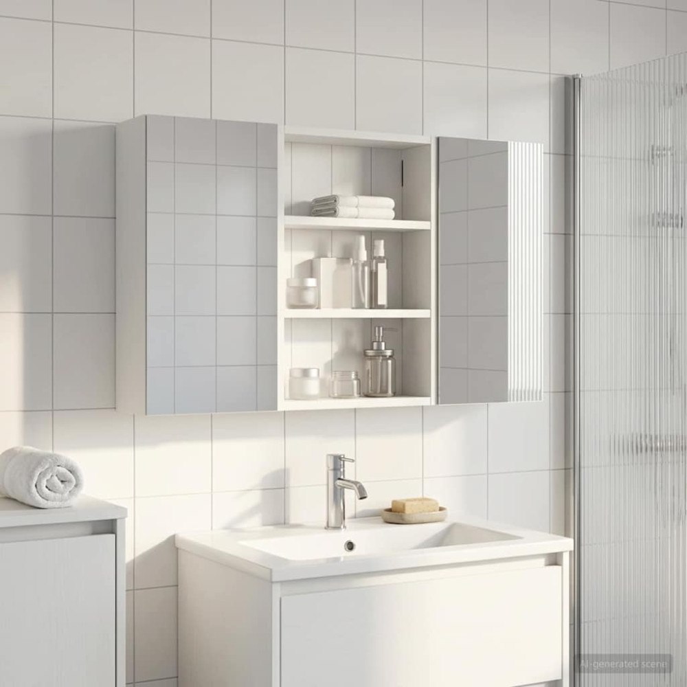 vidaXL Badrumsskåpsset 3 pcs 100 x 10,5 x 50 cm Konstruerat trä