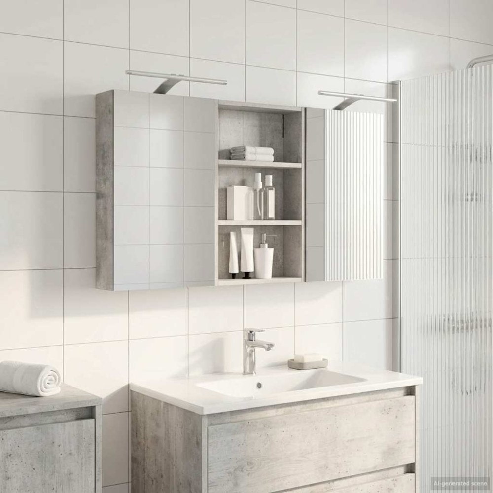 vidaXL Badrumsskåpsset 3 pcs 120 x 10,5 x 60,5 cm Konstruerat trä