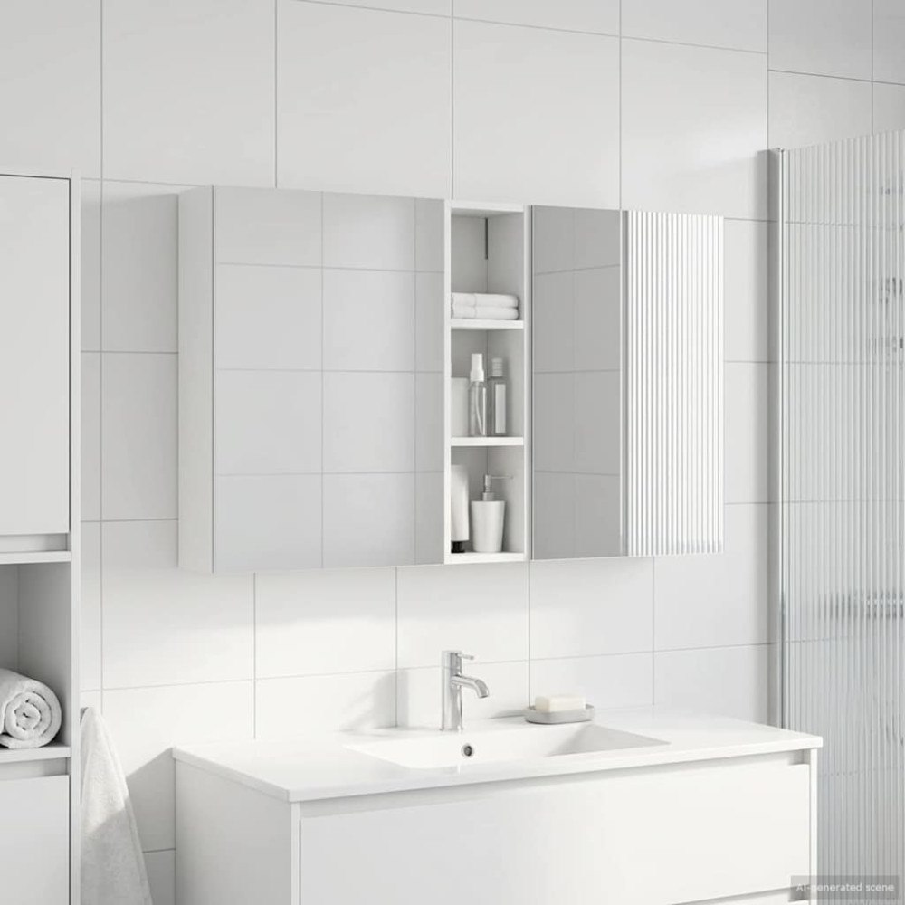 vidaXL Badrumsskåpsset 3 pcs 120 x 14,5 x 70 cm Konstruerat trä