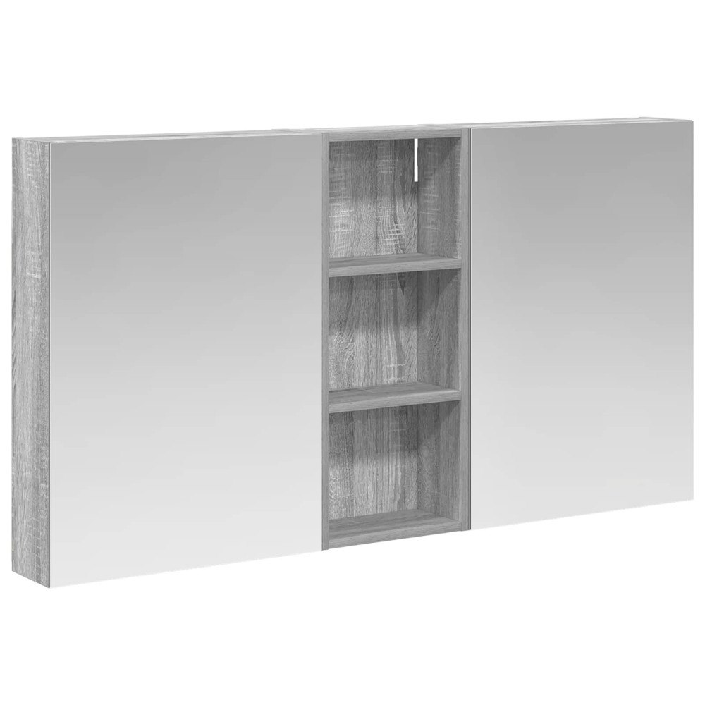 vidaXL Badrumsskåpsset 3 pcs 130 x 14,5 x 70 cm Konstruerat trä