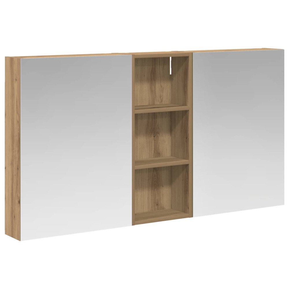 vidaXL Badrumsskåpsset 3 pcs 130 x 14,5 x 70 cm Konstruerat trä