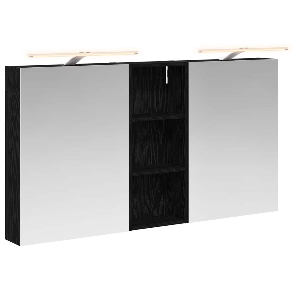 vidaXL Badrumsskåpsset 3 pcs 130 x 14,5 x 70 cm Konstruerat trä